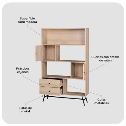 Librero de Ratán Jaipur