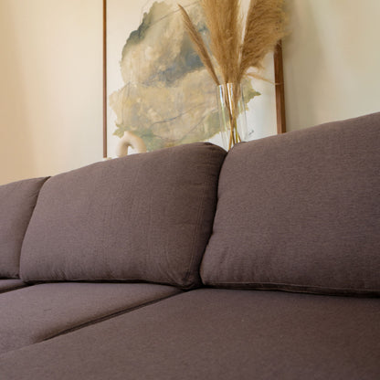 Sofá Seccional 3 Cuerpos Albano Café