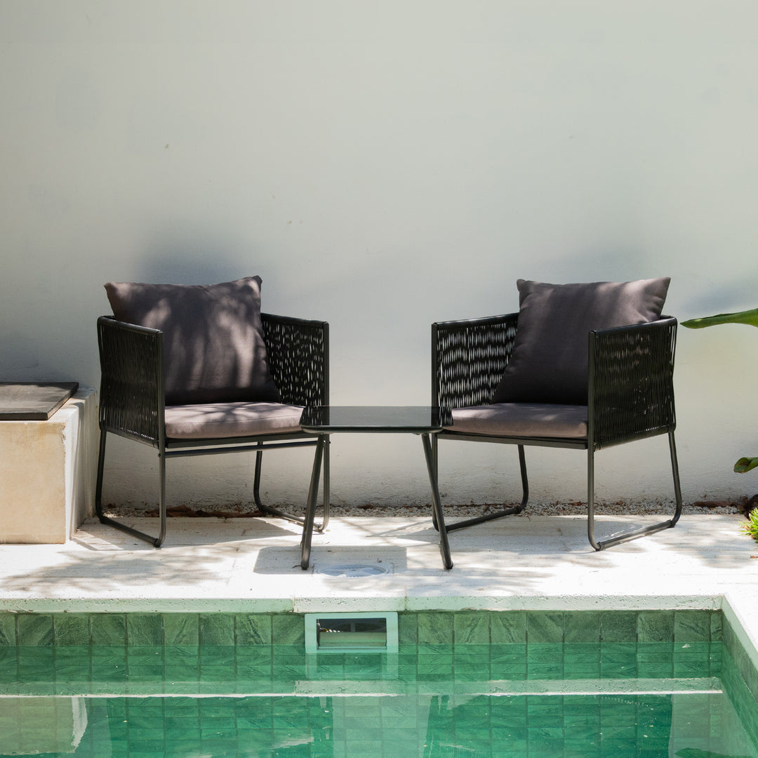 Set de Exterior Kiri Sillas + Mesa Auxiliar