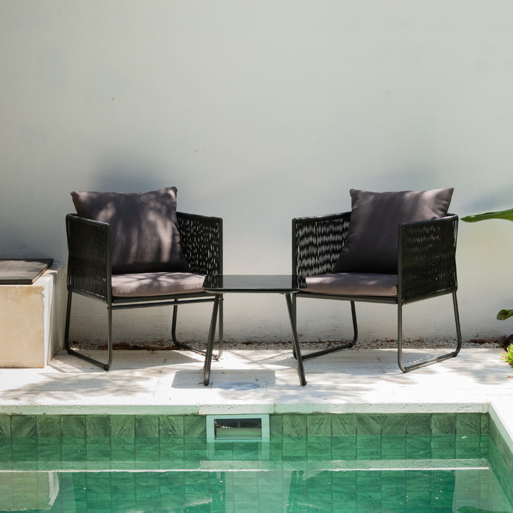 Set de Exterior Kiri Sillas + Mesa Auxiliar