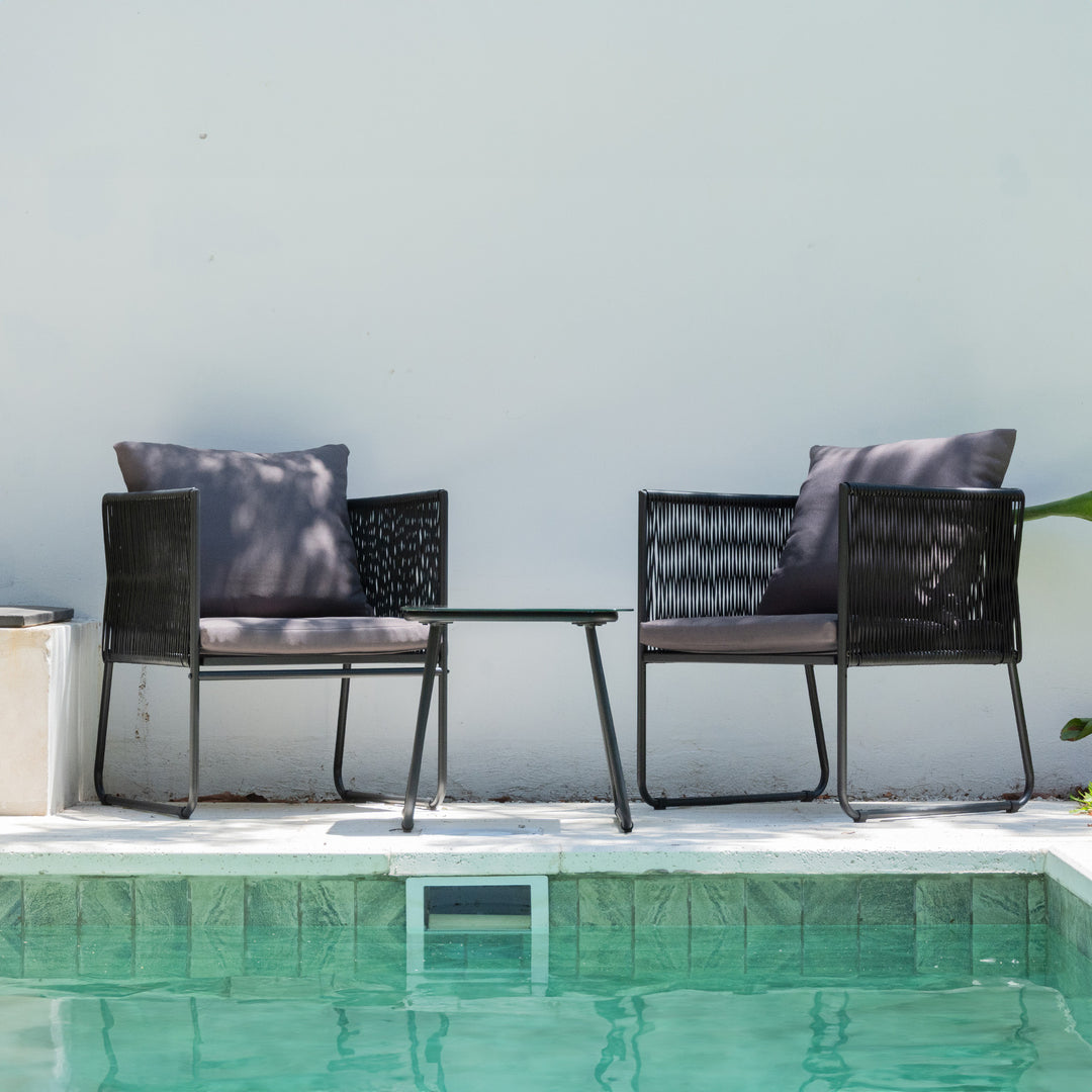 Set de Exterior Kiri Sillas + Mesa Auxiliar