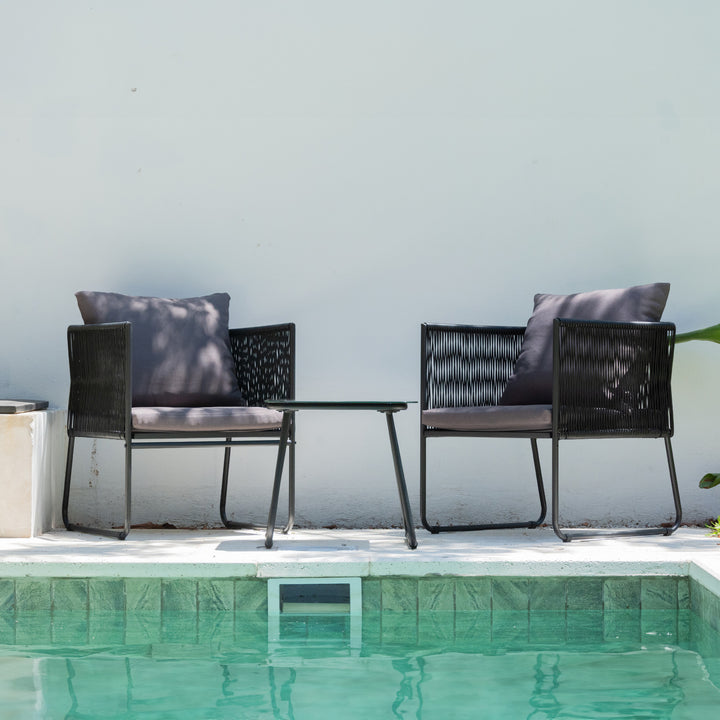 Set de Exterior Kiri Sillas + Mesa Auxiliar