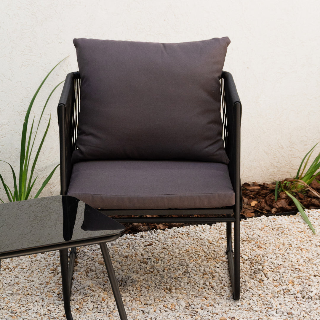 Set de Exterior Kiri Sillas + Mesa Auxiliar