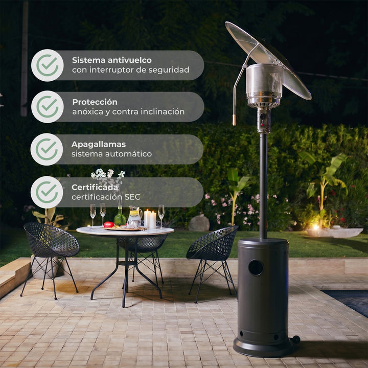 Estufa Calefactor Exterior Silver Flex