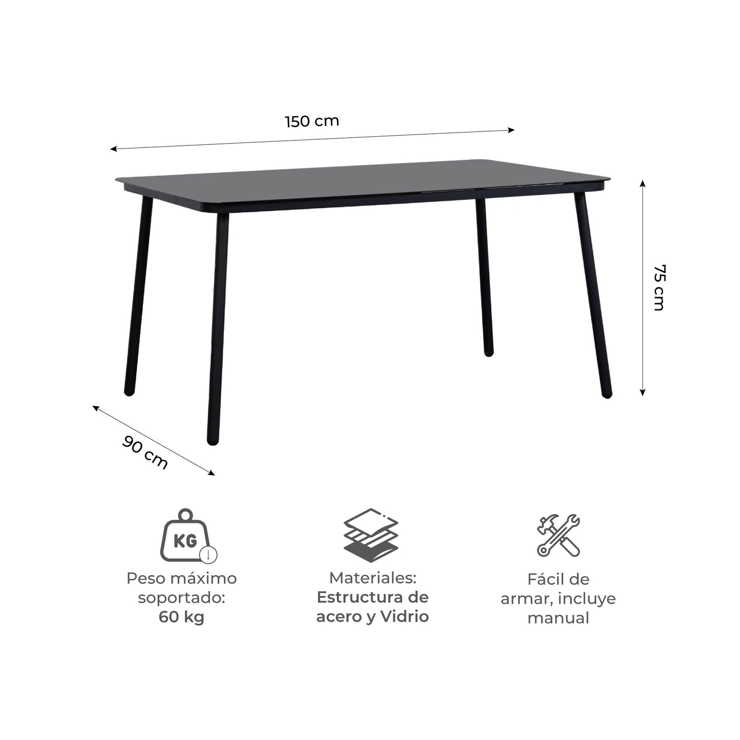 Set de Exterior Samui 6 Sillas + Mesa