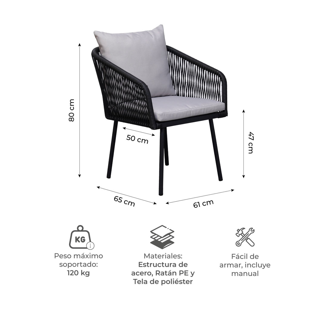 Set de Exterior Samui 6 Sillas + Mesa