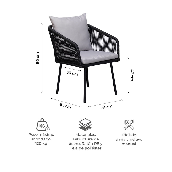 Set de Exterior Samui 6 Sillas + Mesa