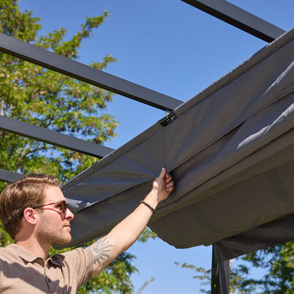 Pérgola Grey Shelter Retráctil 3x3 Mts