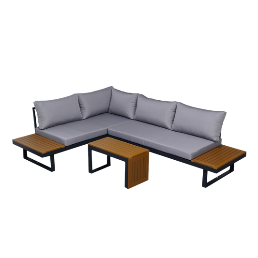 Set de Exterior Saigon Sofá Seccional + Mesa de Centro