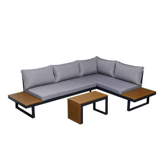 Set de Exterior Saigon Sofá Seccional + Mesa de Centro