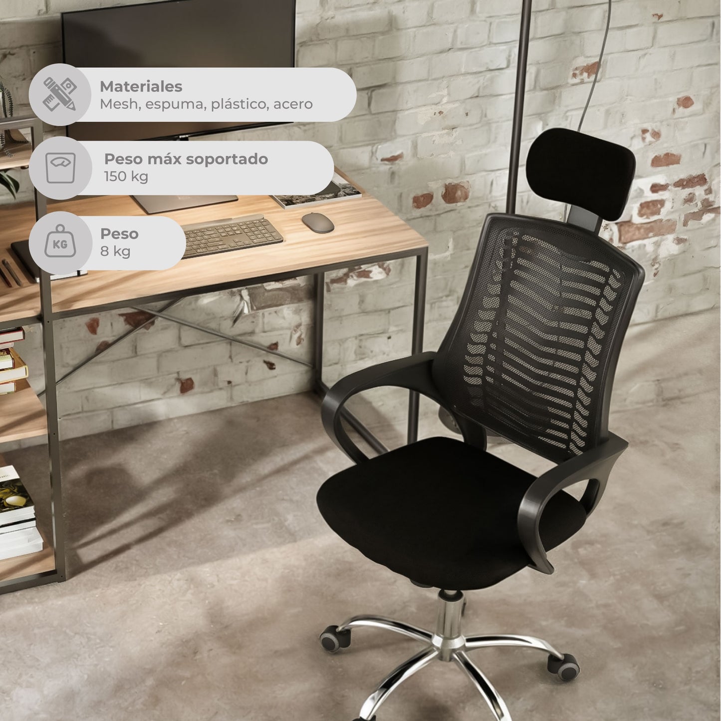 Silla de Escritorio Ergonómica SILL-Q2N