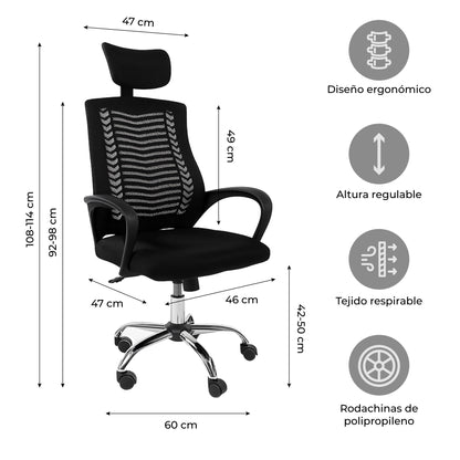 Silla de Escritorio Ergonómica SILL-Q2N
