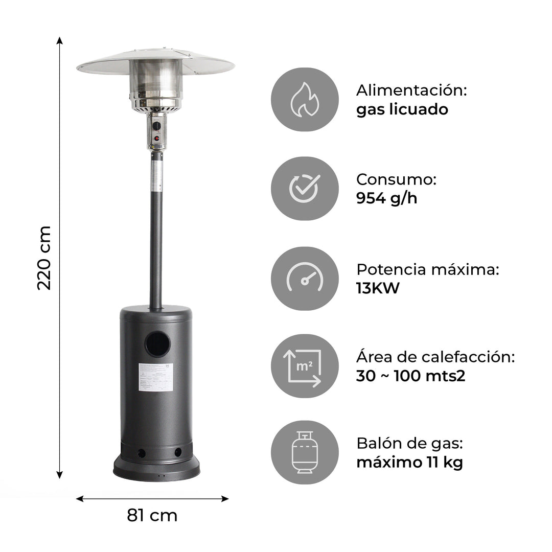 Estufa Calefactor Exterior Silver