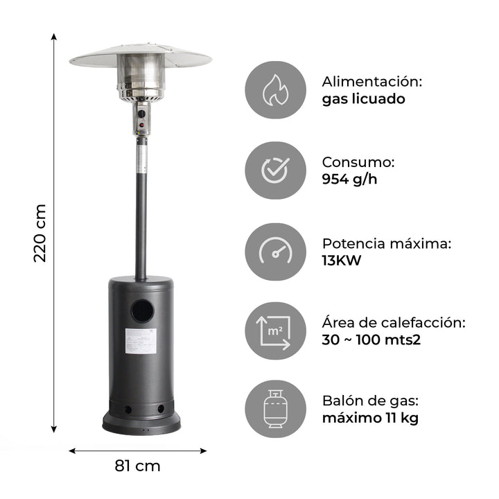 Estufa Calefactor Exterior Silver