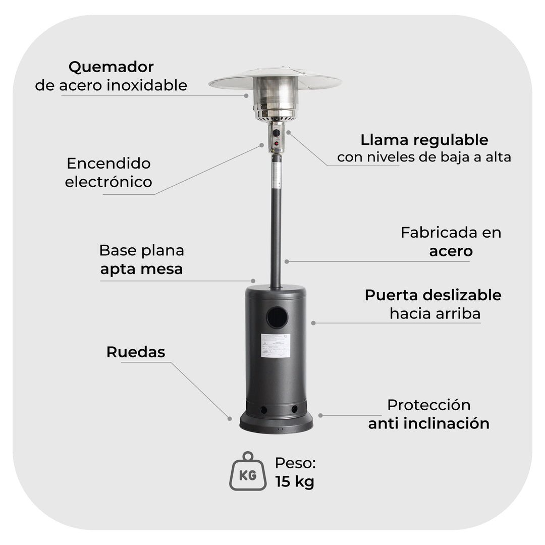 Estufa Calefactor Exterior Silver