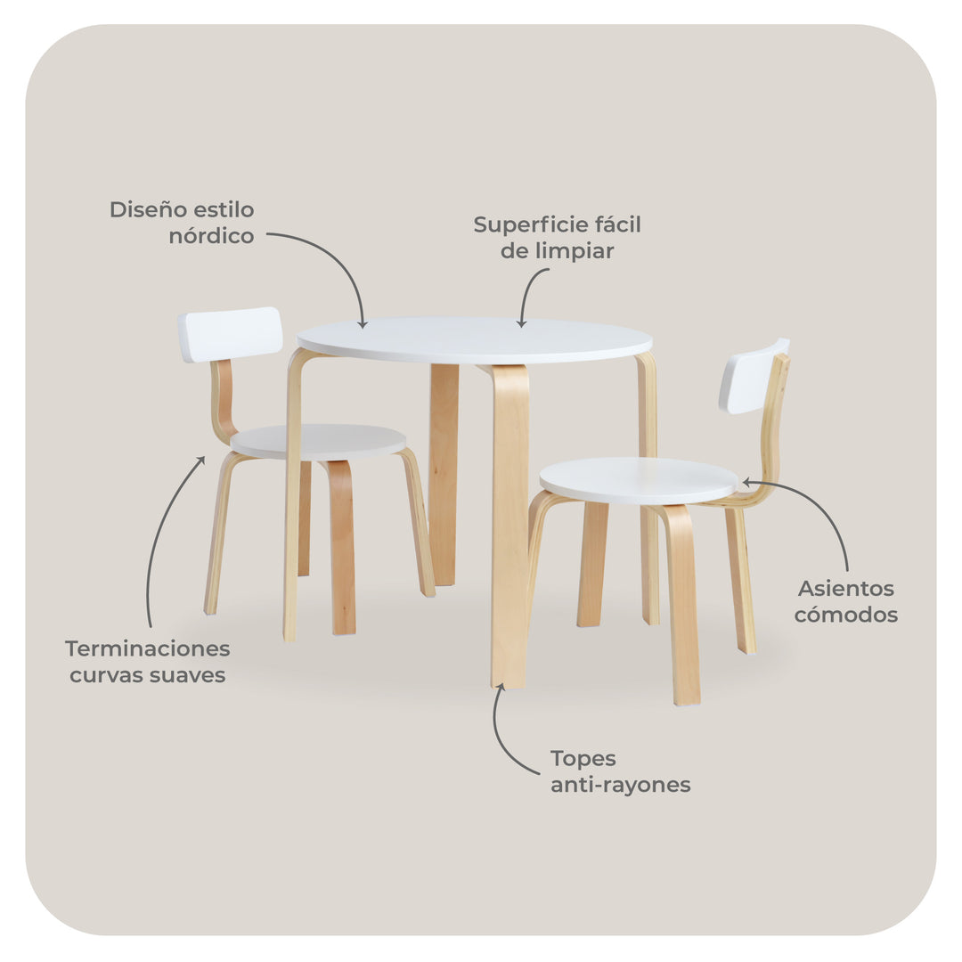Juego de Mesa y Sillas para Niños Sitte