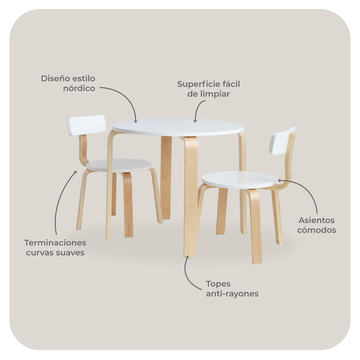 Juego de Mesa y Sillas para Niños Sitte