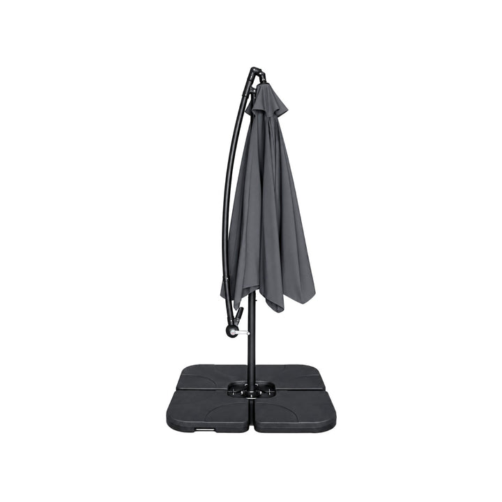Quitasol Lateral con Base Solaris Gris