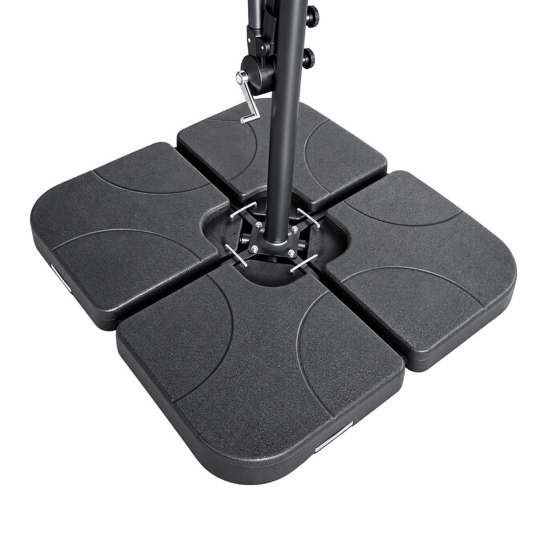 Quitasol Lateral con Base Solaris Gris
