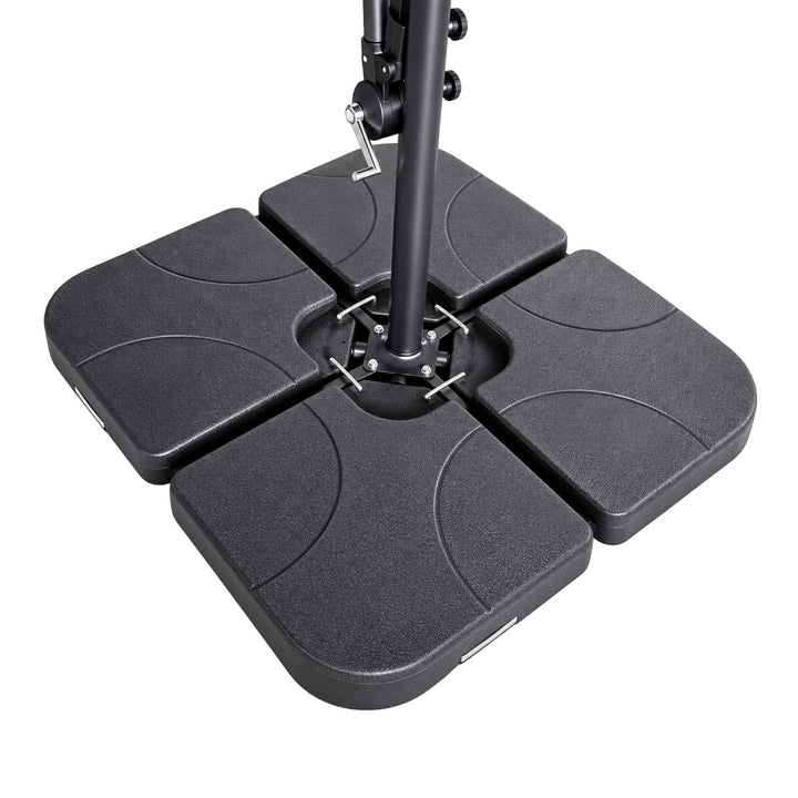 Quitasol Lateral con Base Solaris Gris