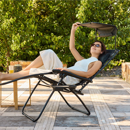Reposera Zero Gravity con Techo Zen Canopy