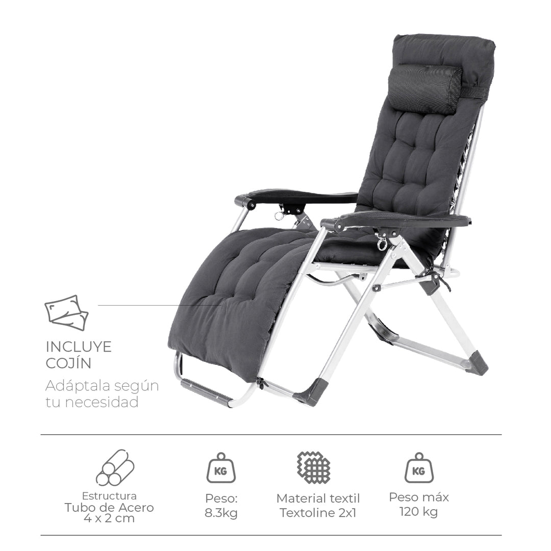 Reposera Zero Gravity con Cojín Zen Pro