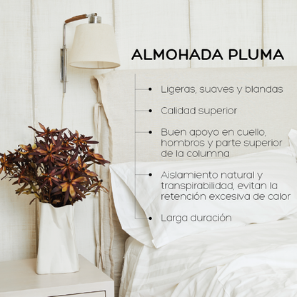 Almohada pluma 50 x 90 hotsell