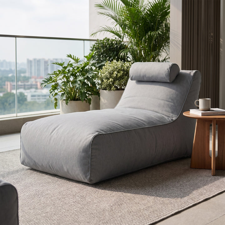 Sillón Pouf / Puff Largo Gris