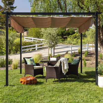 Pérgola White Shelter Retráctil 3x3 Mts
