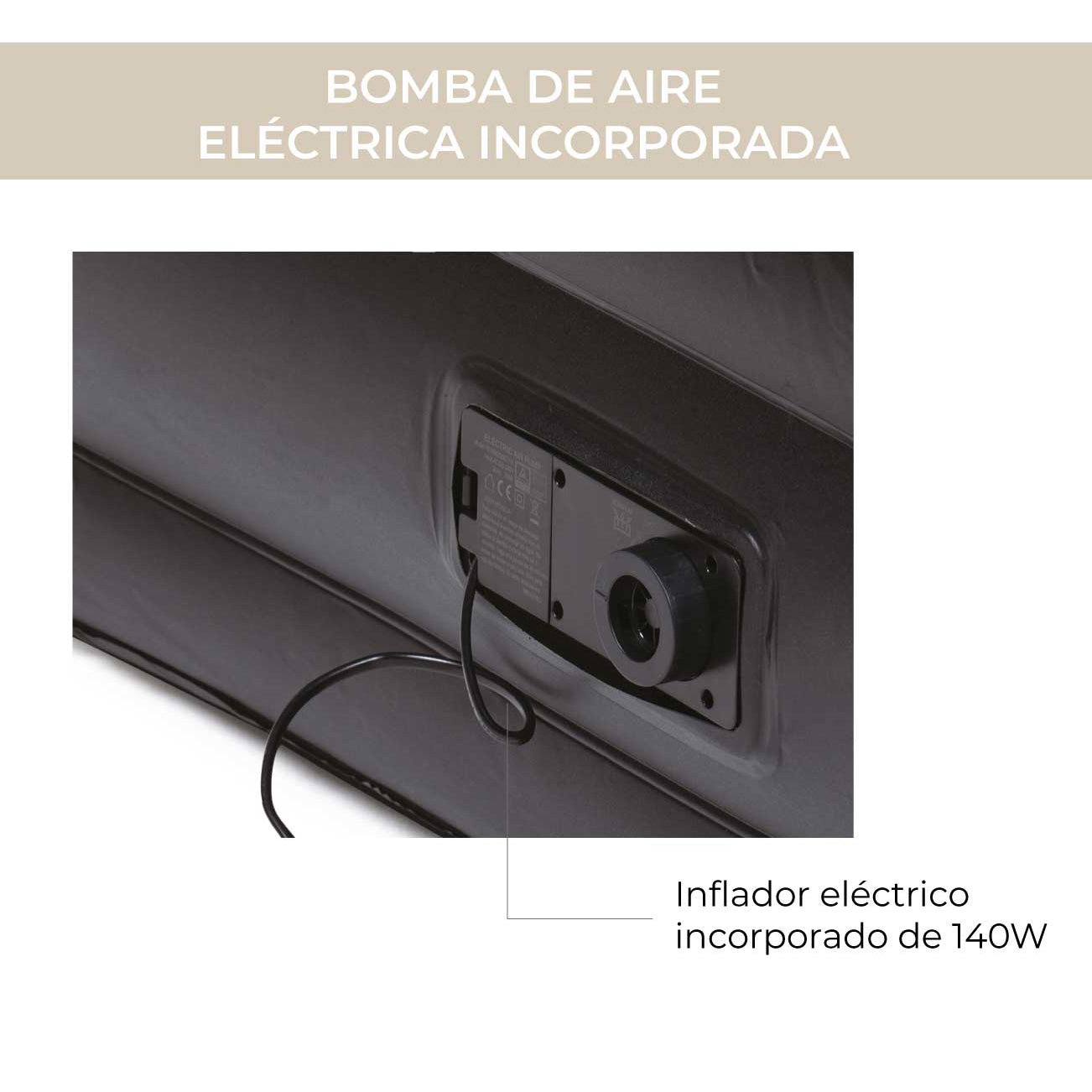 Colchón Inflable Eléctrico Individual Tricahue