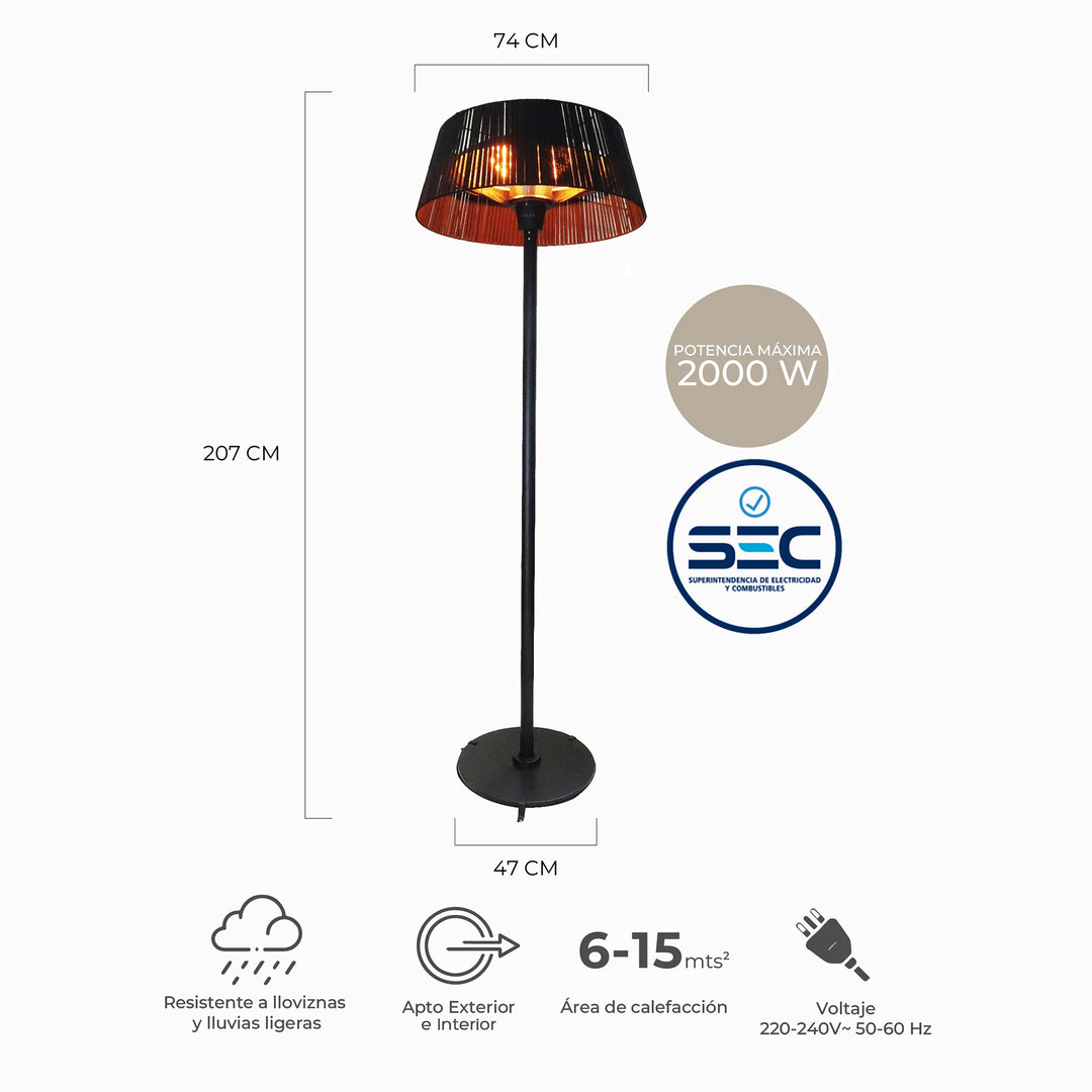 Estufa Eléctrica de Pie Noir