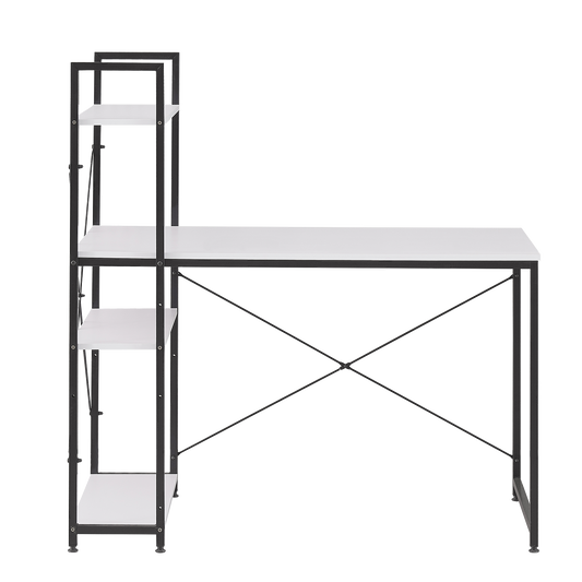 Escritorio Estilo Industrial Estantería Lateral Desk 4 Blanco