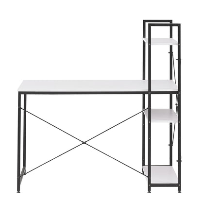 Escritorio Estilo Industrial Estantería Lateral Desk 4 Blanco