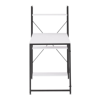 Escritorio Estilo Industrial Estantería Lateral Desk 4 Blanco