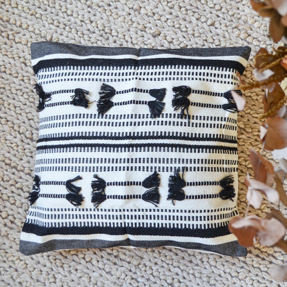 Funda de Cojín Negro Vintage 45 x 45