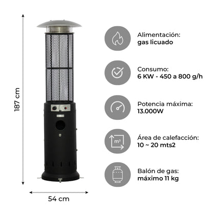 Estufa Calefactor Exterior Graphite