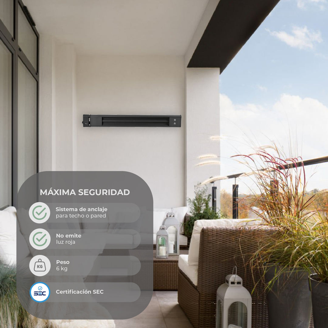 Panel Estufa Eléctrica Infrarroja Wall 2000W