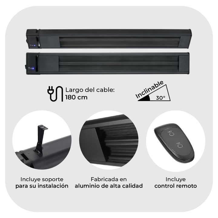 Panel Estufa Eléctrica Infrarroja Wall 2000W