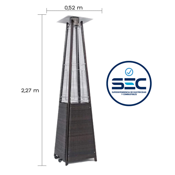 Estufa Calefactor Exterior Rattan