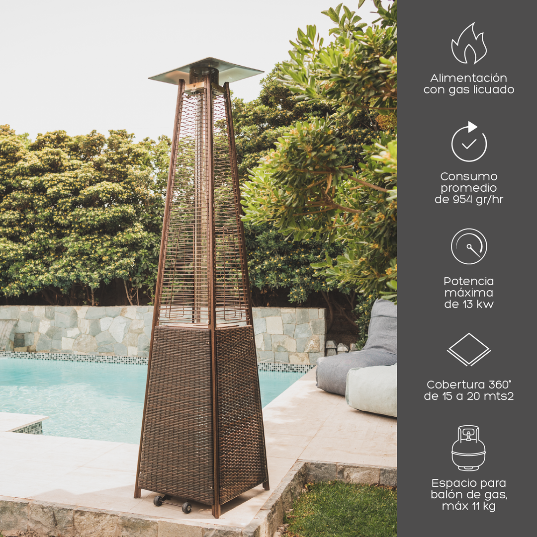 Estufa Calefactor Exterior Rattan