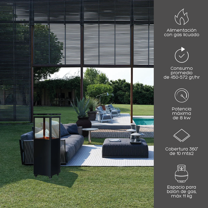 Estufa Calefactor Exterior Black