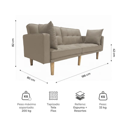 Sofá Cama 2 Cuerpos Fiano
