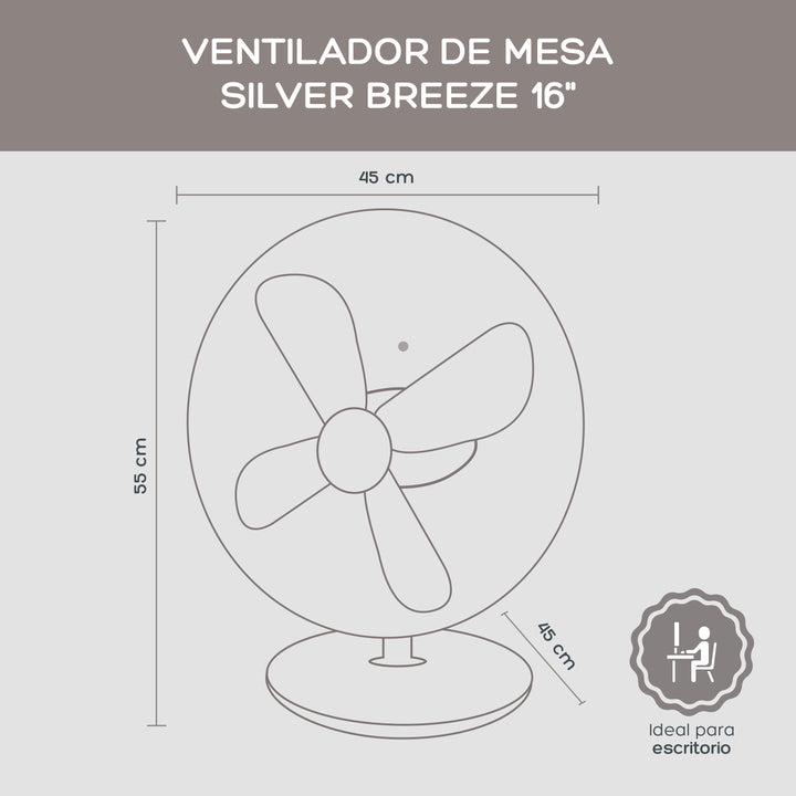 Ventilador de Mesa Silver Breeze 16"