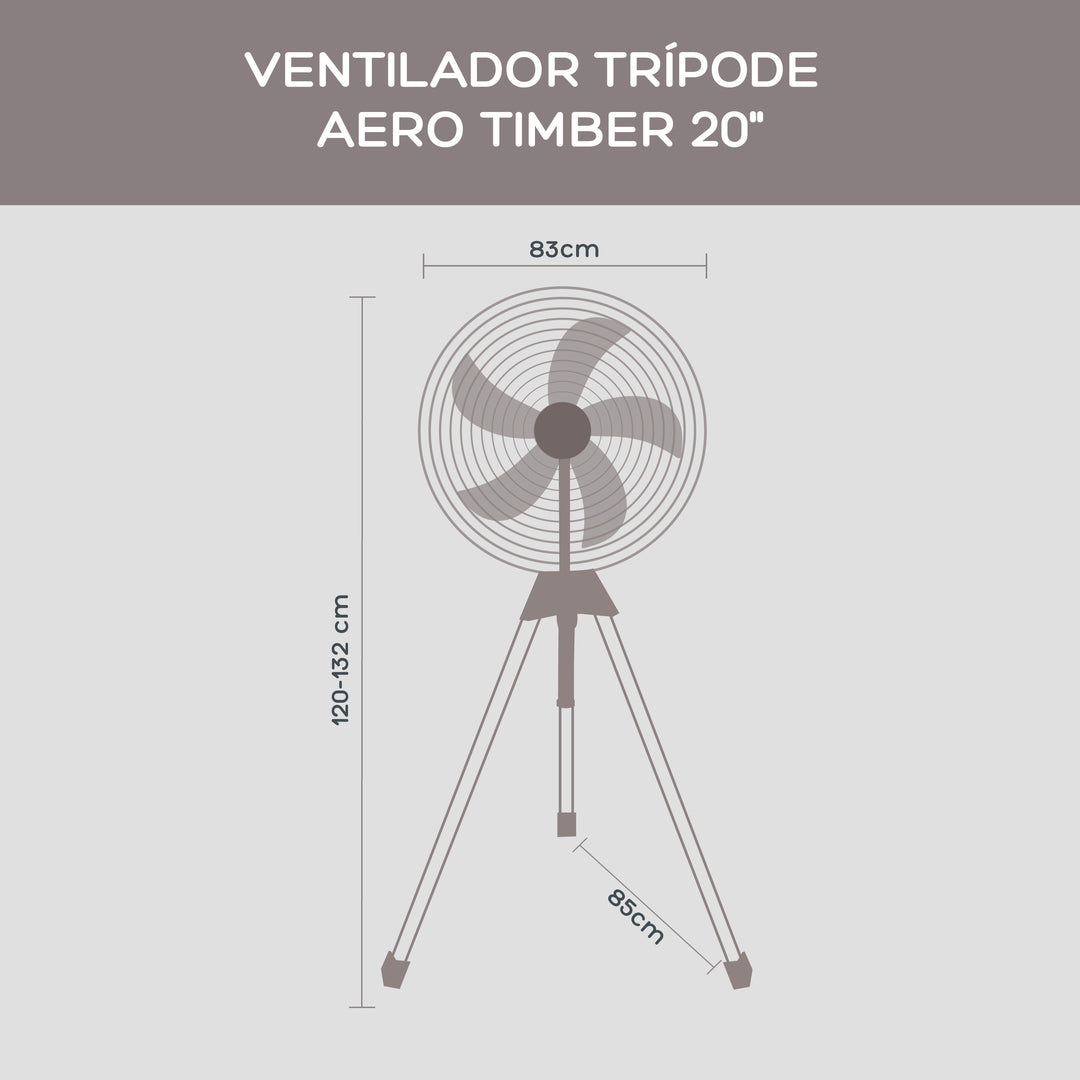 Ventilador Trípode Aero Timber 20"