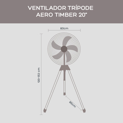 Ventilador Trípode Aero Timber 20"