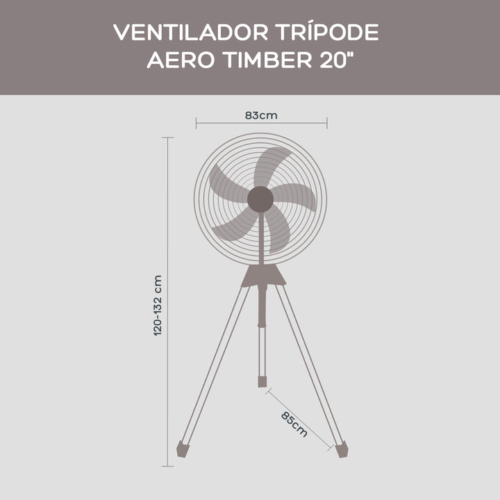 Ventilador Trípode Aero Timber 20"