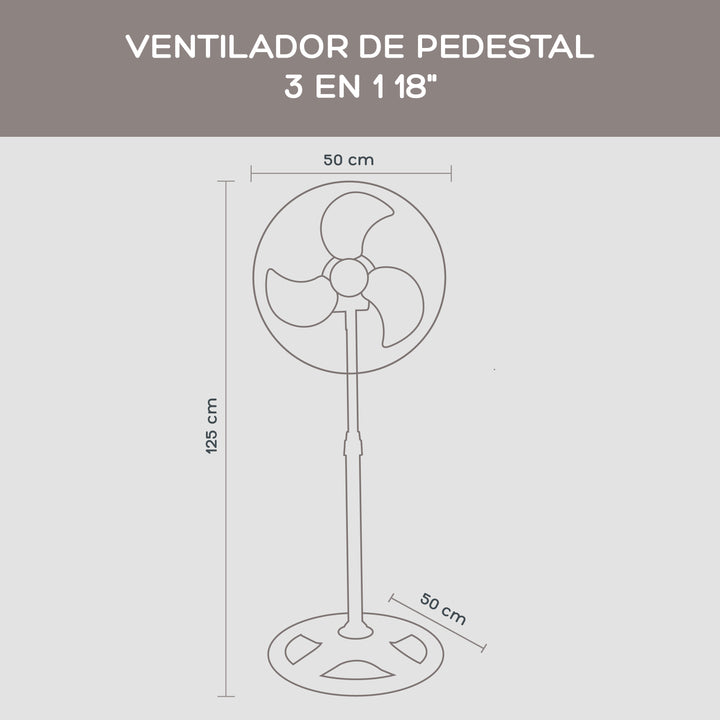 Ventilador 3 en 1 de 18"
