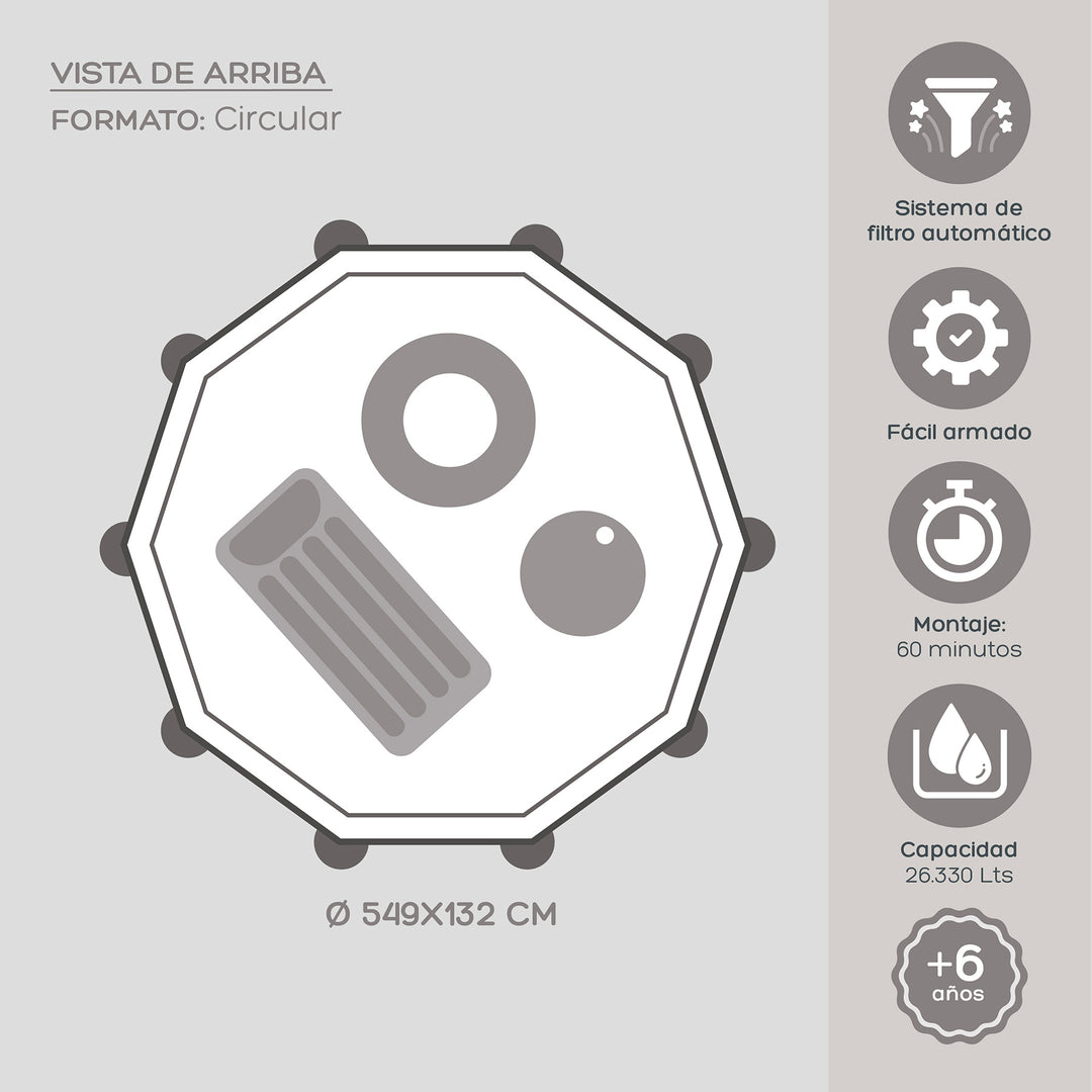 Piscina Estructural Ultra XTR Circular 549 Cm
