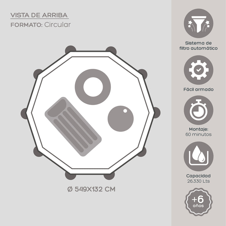 Piscina Estructural Ultra XTR Circular 549 Cm
