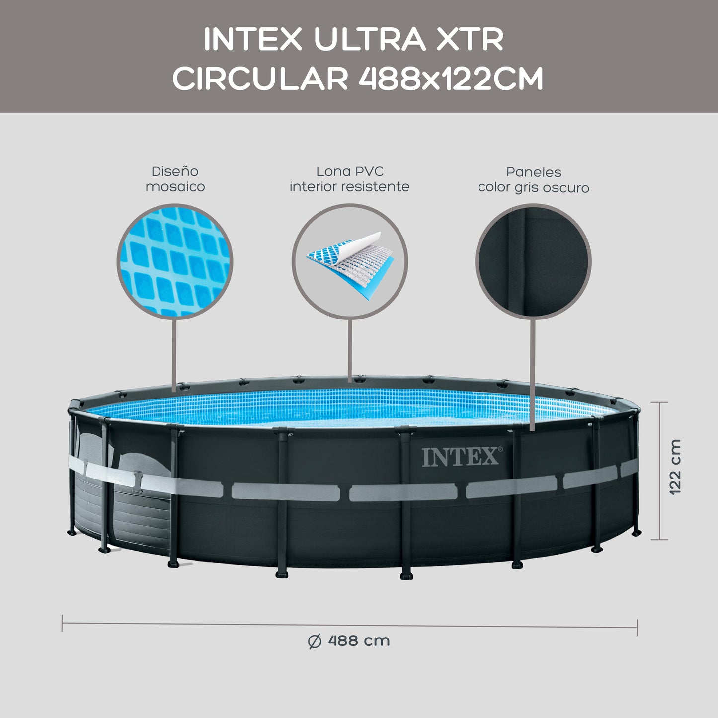 Piscina Estructural Ultra XTR Circular 488 Cm